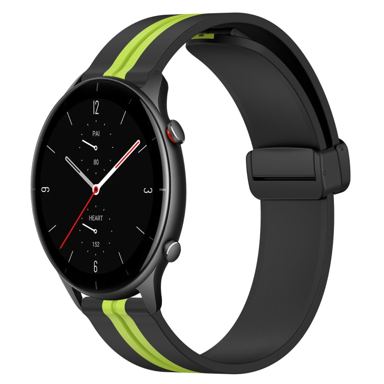 For Amazfit GTR 2e 22mm Folding Magnetic Clasp Silicone Watch Band