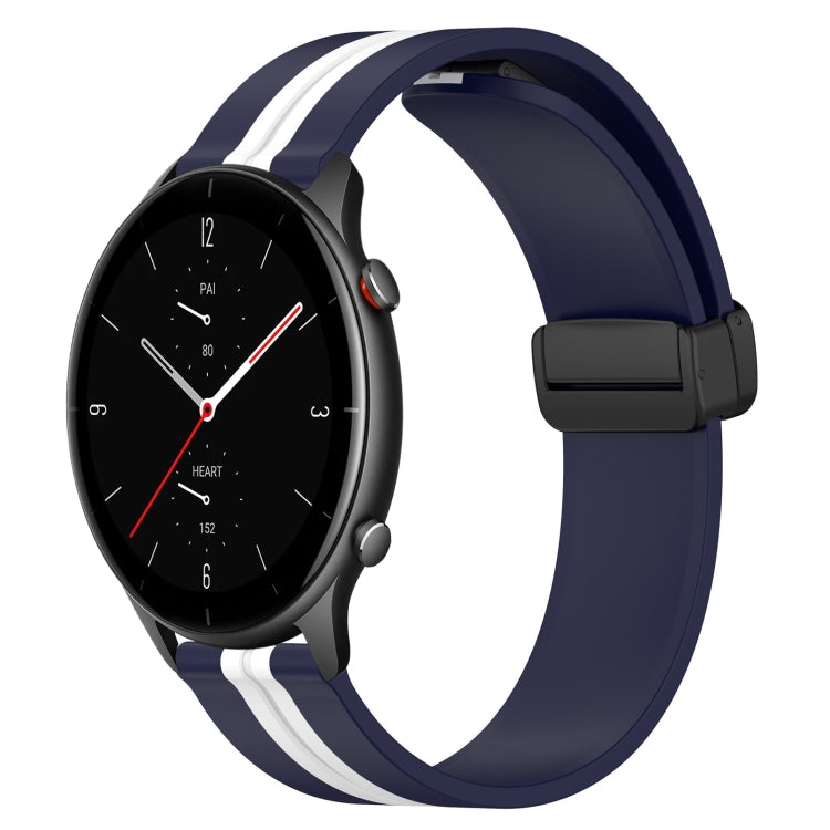 For Amazfit GTR 2e 22mm Folding Magnetic Clasp Silicone Watch Band