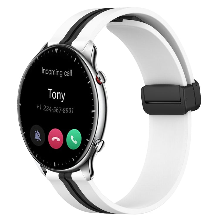 For Amazfit GTR 2 22mm Folding Magnetic Clasp Silicone Watch Band