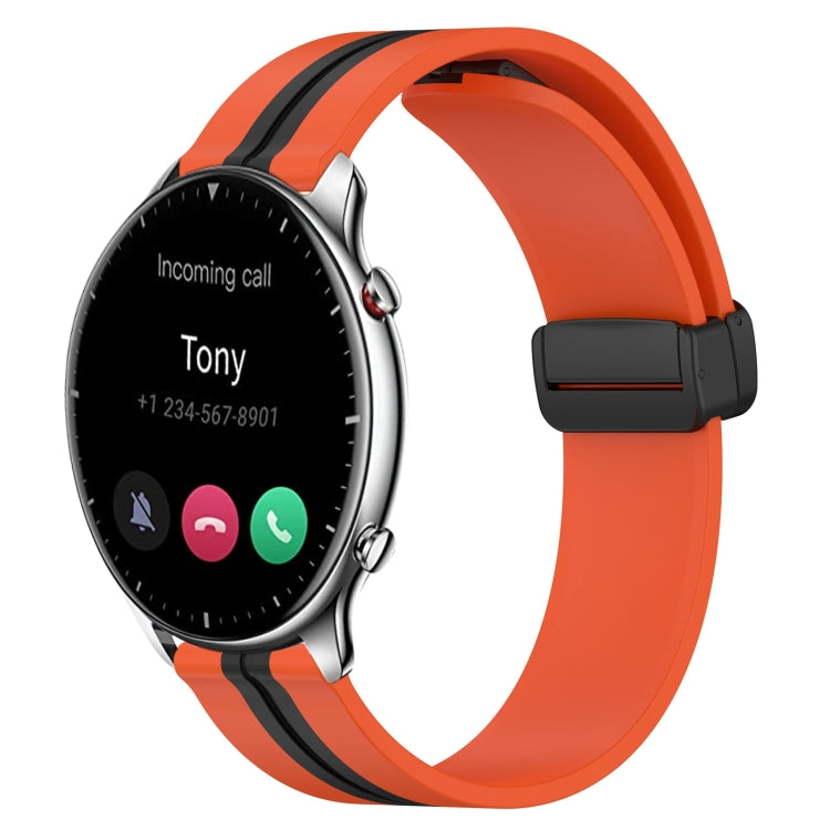 For Amazfit GTR 2 22mm Folding Magnetic Clasp Silicone Watch Band