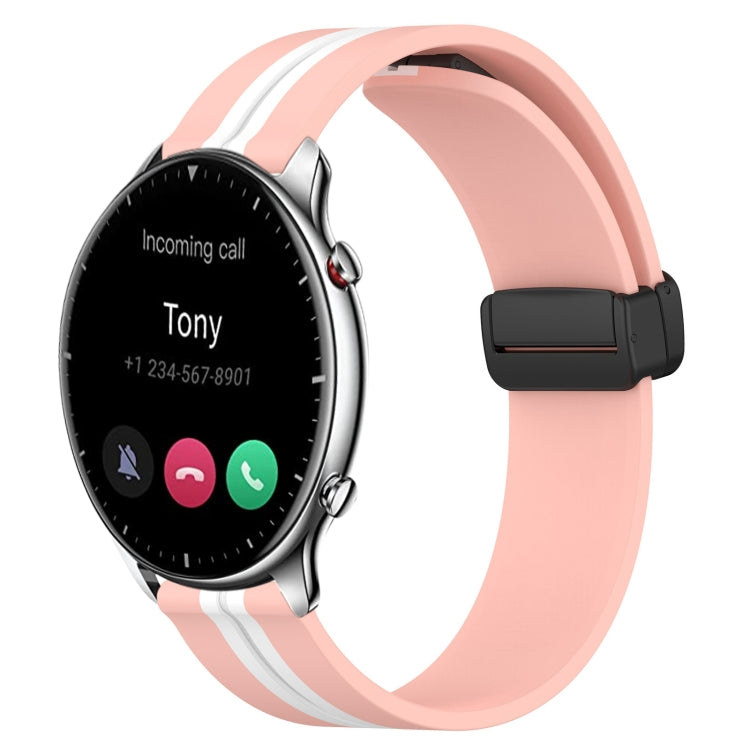 For Amazfit GTR 2 22mm Folding Magnetic Clasp Silicone Watch Band