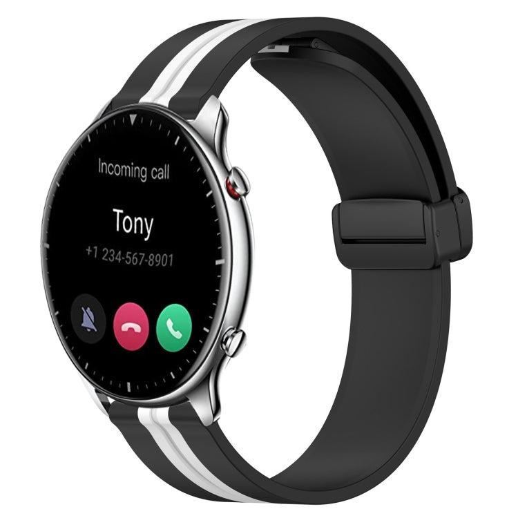 For Amazfit GTR 2 22mm Folding Magnetic Clasp Silicone Watch Band