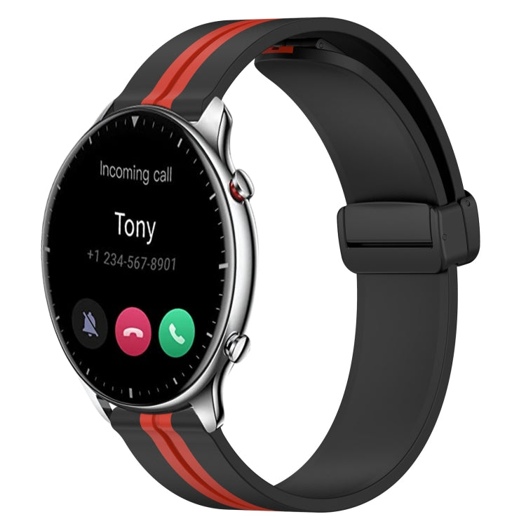 For Amazfit GTR 2 22mm Folding Magnetic Clasp Silicone Watch Band