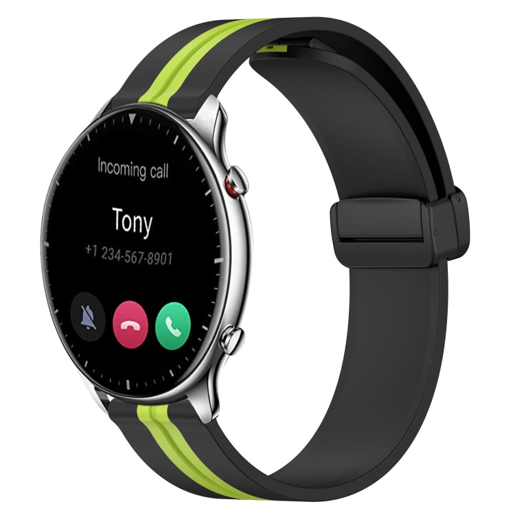 For Amazfit GTR 2 22mm Folding Magnetic Clasp Silicone Watch Band