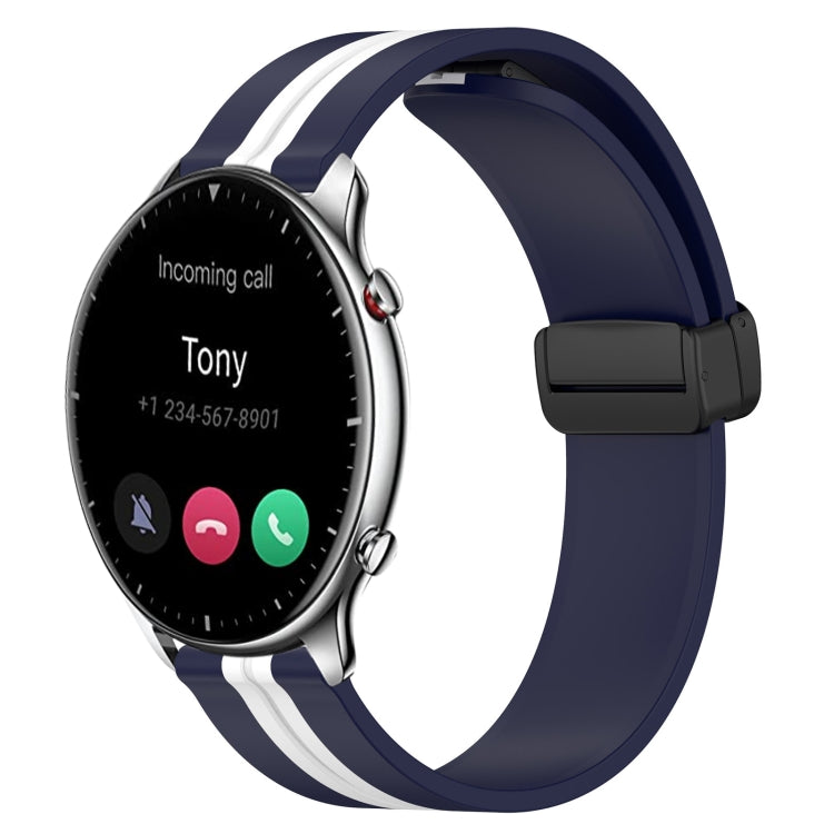 For Amazfit GTR 2 22mm Folding Magnetic Clasp Silicone Watch Band