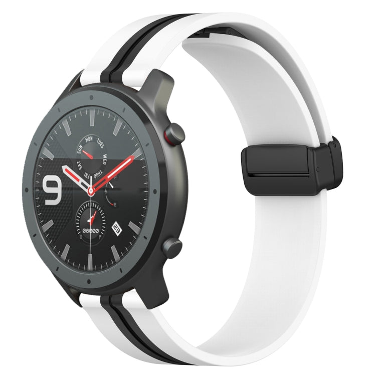 For Amazfit GTR 47mm 22mm Folding Magnetic Clasp Silicone Watch Band