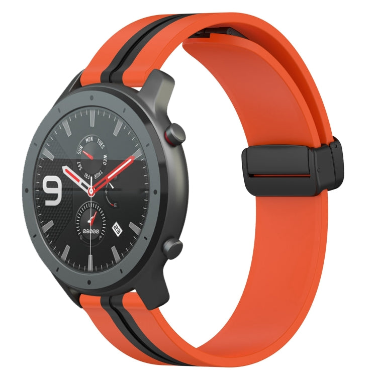 For Amazfit GTR 47mm 22mm Folding Magnetic Clasp Silicone Watch Band
