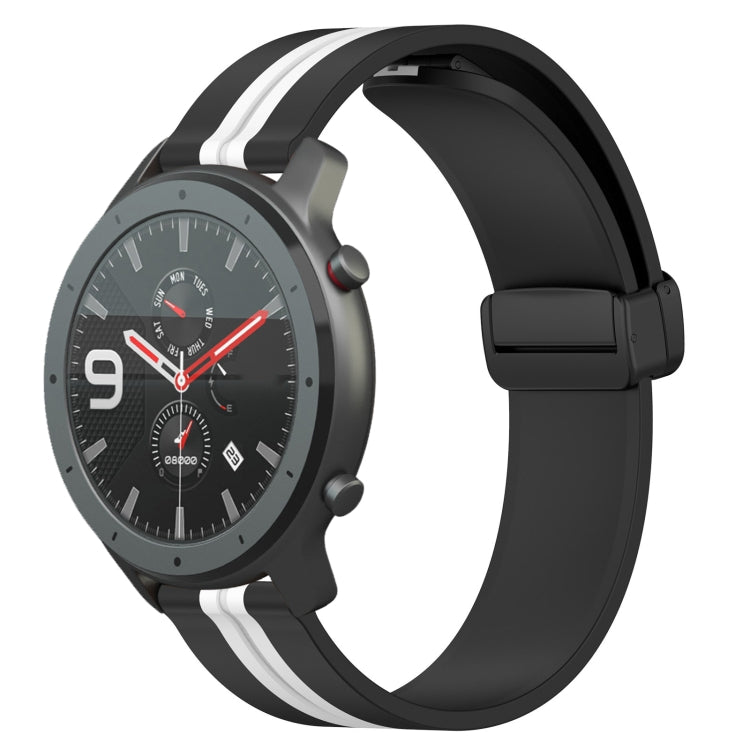 For Amazfit GTR 47mm 22mm Folding Magnetic Clasp Silicone Watch Band