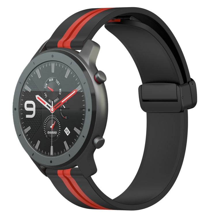 For Amazfit GTR 47mm 22mm Folding Magnetic Clasp Silicone Watch Band