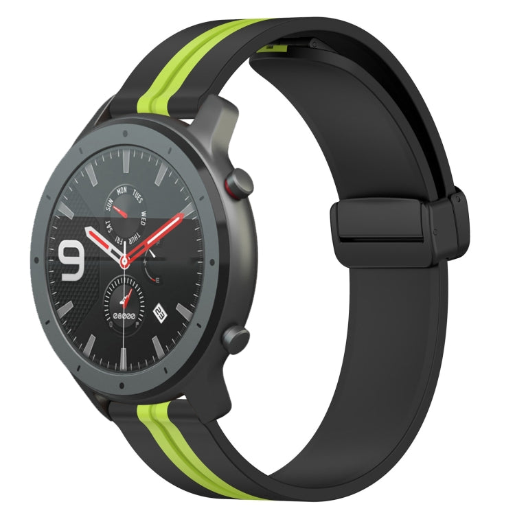 For Amazfit GTR 47mm 22mm Folding Magnetic Clasp Silicone Watch Band