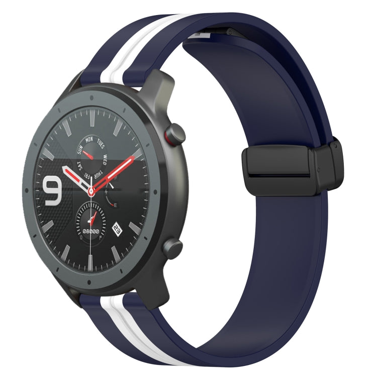 For Amazfit GTR 47mm 22mm Folding Magnetic Clasp Silicone Watch Band