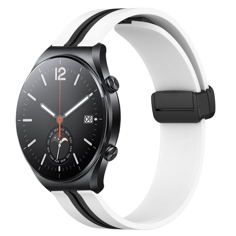 For Xiaomi MI Watch S1 22mm Folding Magnetic Clasp Silicone Watch Band