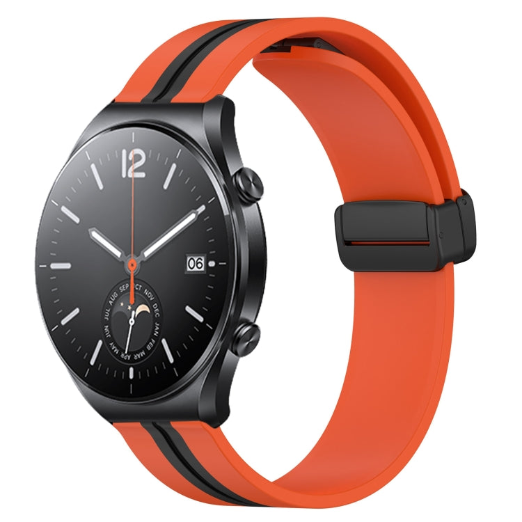 For Xiaomi MI Watch S1 22mm Folding Magnetic Clasp Silicone Watch Band