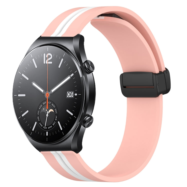 For Xiaomi MI Watch S1 22mm Folding Magnetic Clasp Silicone Watch Band