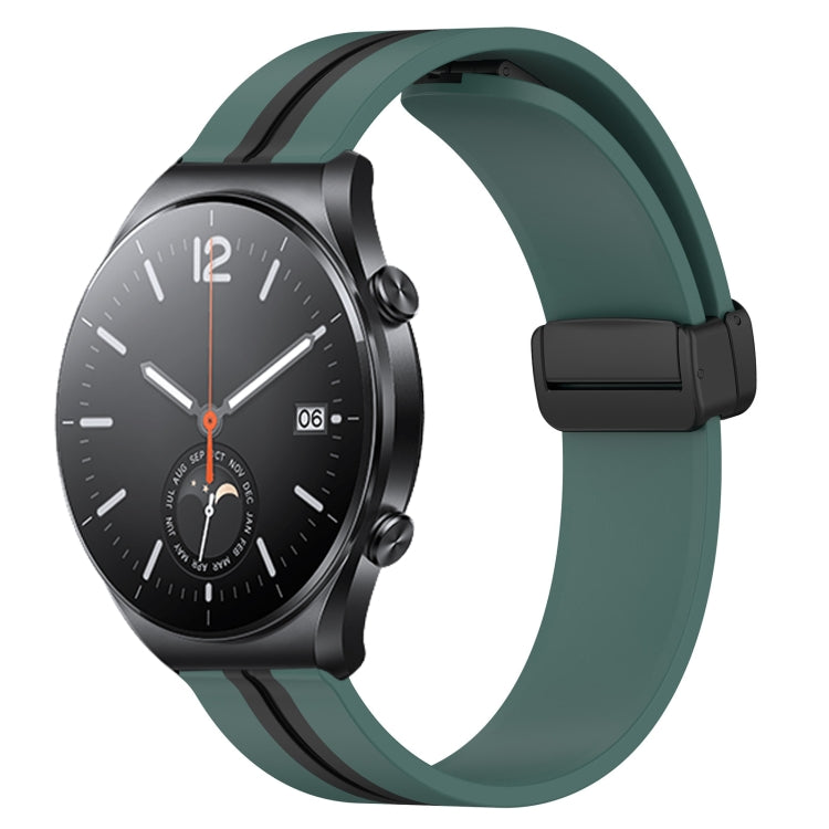 For Xiaomi MI Watch S1 22mm Folding Magnetic Clasp Silicone Watch Band