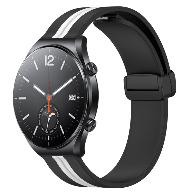 For Xiaomi MI Watch S1 22mm Folding Magnetic Clasp Silicone Watch Band