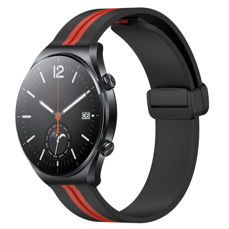 For Xiaomi MI Watch S1 22mm Folding Magnetic Clasp Silicone Watch Band
