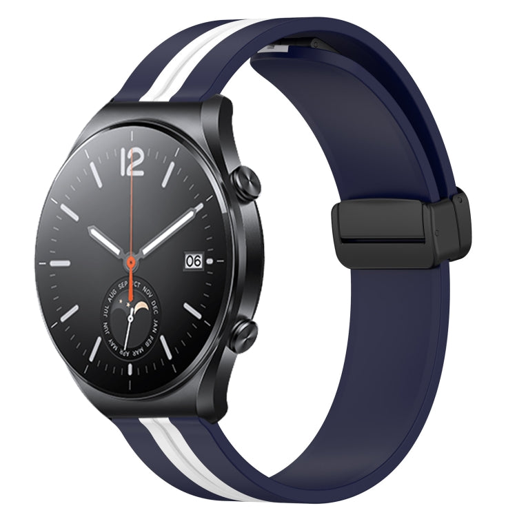 For Xiaomi MI Watch S1 22mm Folding Magnetic Clasp Silicone Watch Band