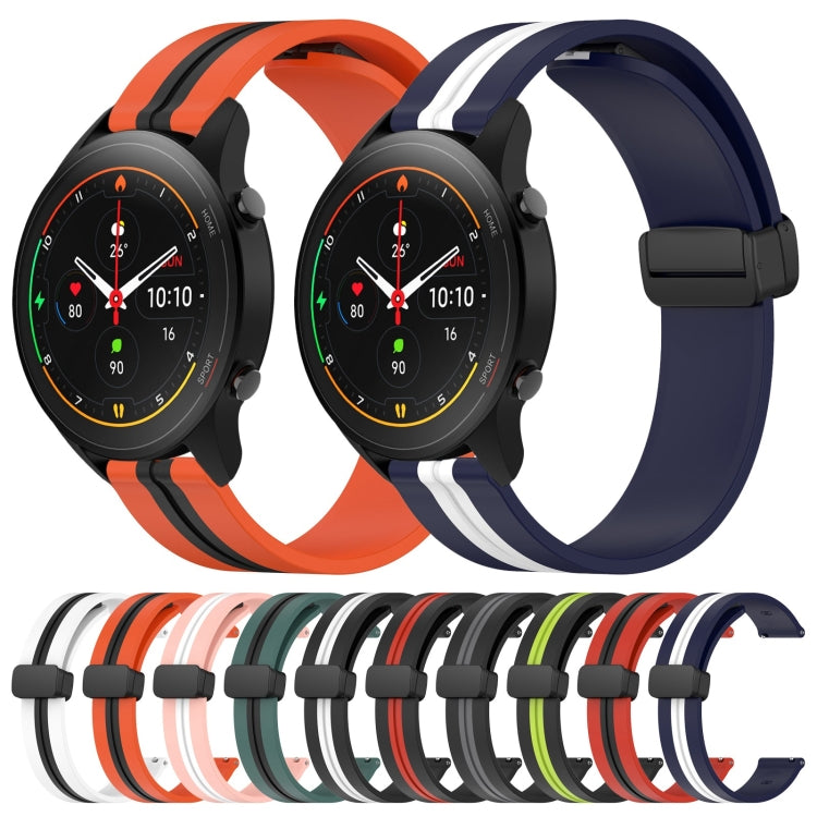 For Xiaomi MI Watch S1 Pro 22mm Folding Magnetic Clasp Silicone Watch Band