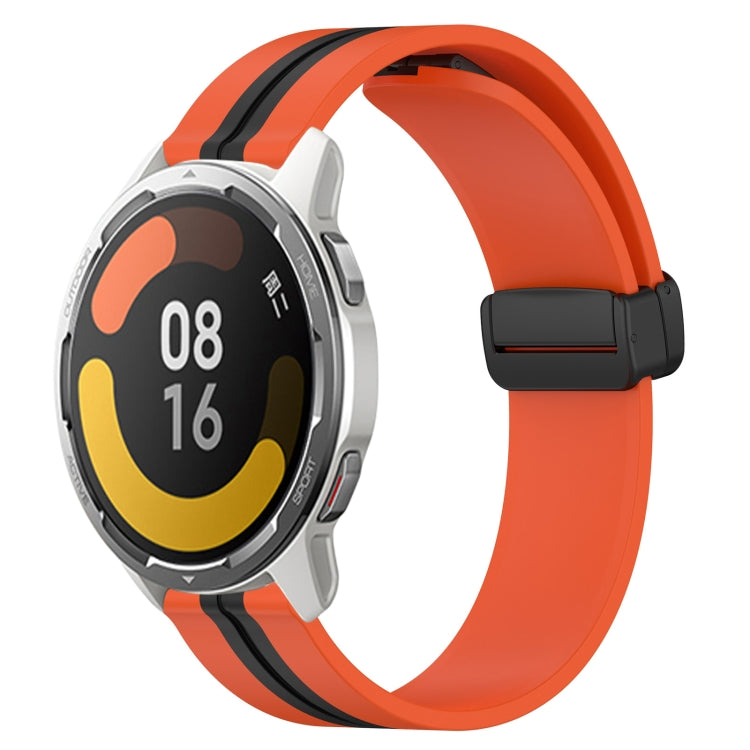 For Xiaomi MI Watch Color 2 22mm Folding Magnetic Clasp Silicone Watch Band