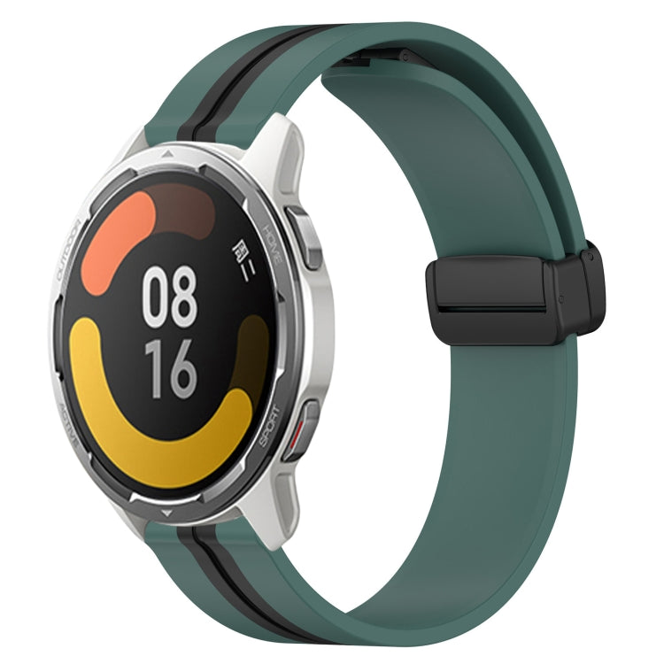 For Xiaomi MI Watch Color 2 22mm Folding Magnetic Clasp Silicone Watch Band