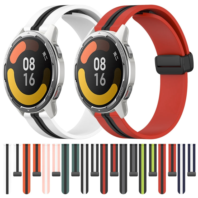 For Xiaomi MI Watch Color 2 22mm Folding Magnetic Clasp Silicone Watch Band