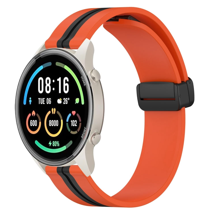 For Xiaomi MI Watch Sport 22mm Folding Magnetic Clasp Silicone Watch Band