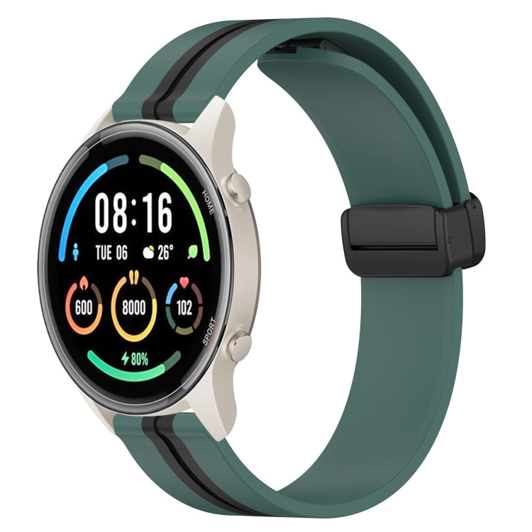 For Xiaomi MI Watch Sport 22mm Folding Magnetic Clasp Silicone Watch Band
