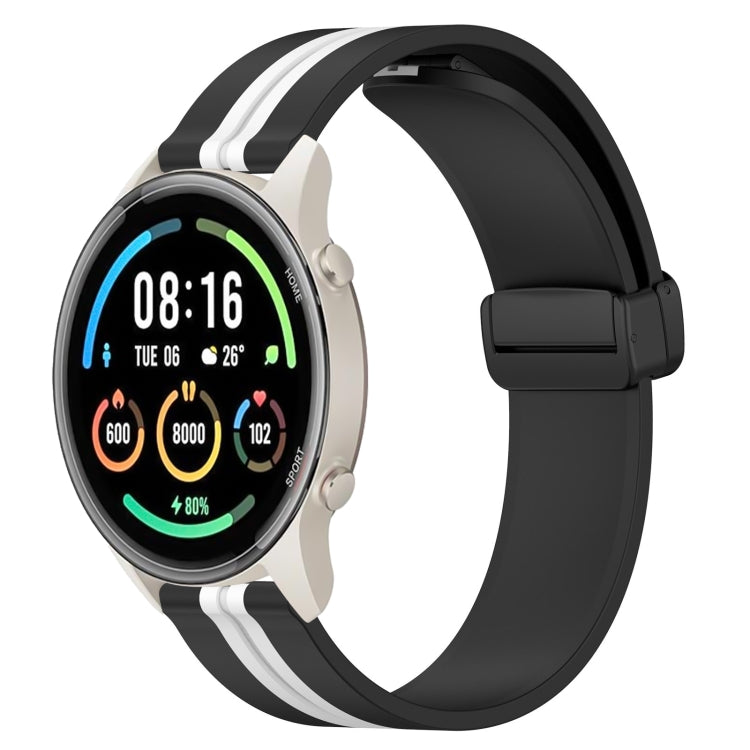 For Xiaomi MI Watch Sport 22mm Folding Magnetic Clasp Silicone Watch Band