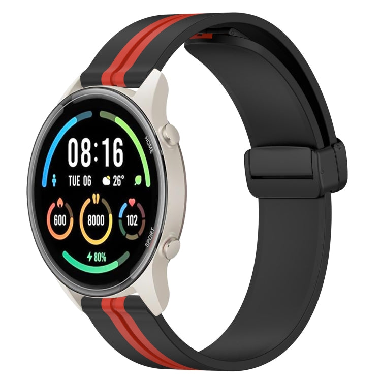 For Xiaomi MI Watch Sport 22mm Folding Magnetic Clasp Silicone Watch Band