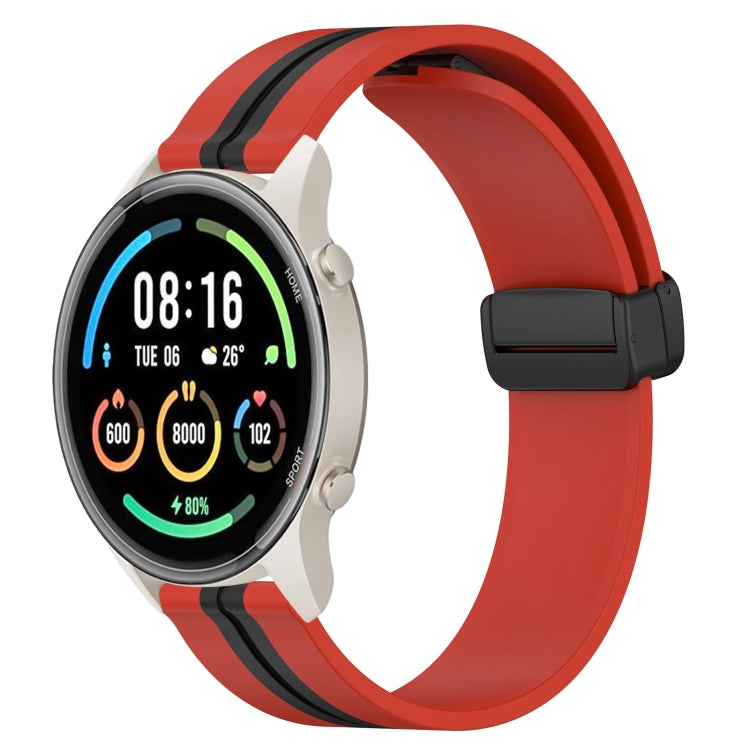 For Xiaomi MI Watch Sport 22mm Folding Magnetic Clasp Silicone Watch Band