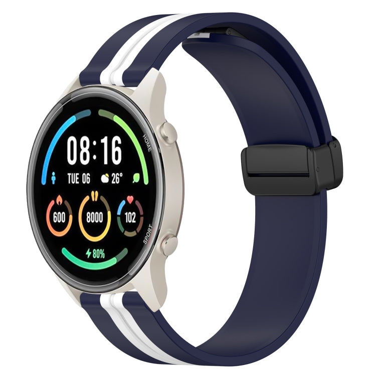 For Xiaomi MI Watch Sport 22mm Folding Magnetic Clasp Silicone Watch Band