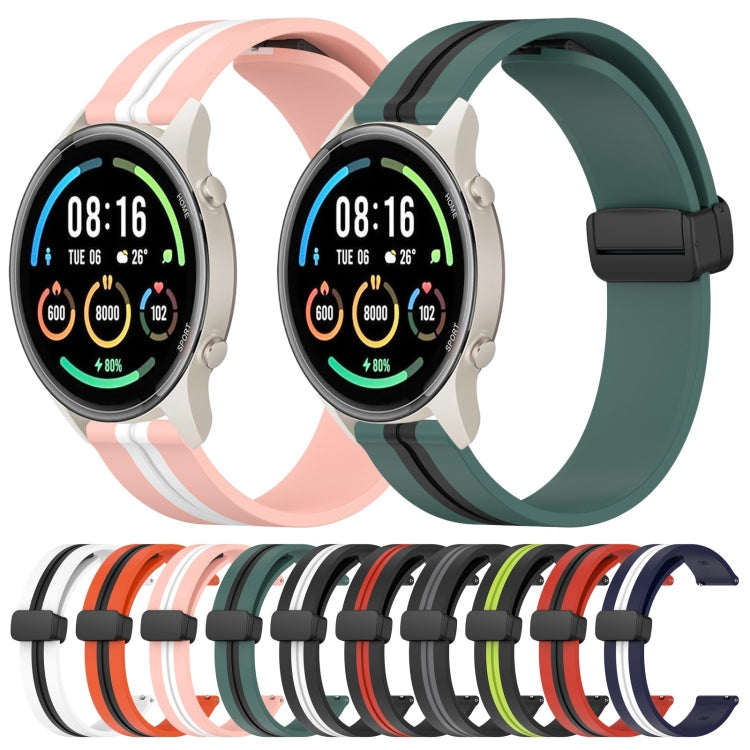 For Xiaomi MI Watch Sport 22mm Folding Magnetic Clasp Silicone Watch Band
