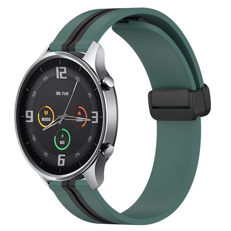 For Xiaomi MI Watch Color 22mm Folding Magnetic Clasp Silicone Watch Band