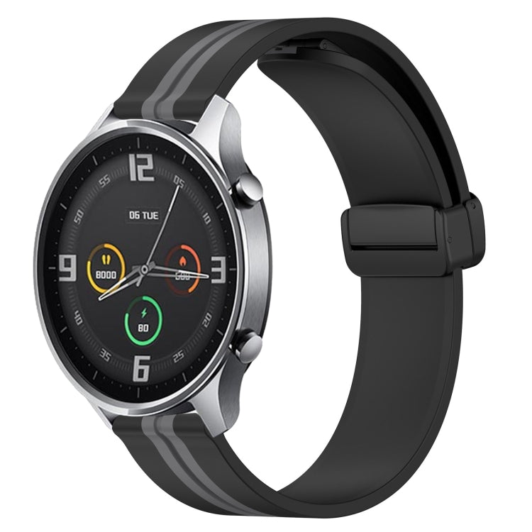 For Xiaomi MI Watch Color 22mm Folding Magnetic Clasp Silicone Watch Band