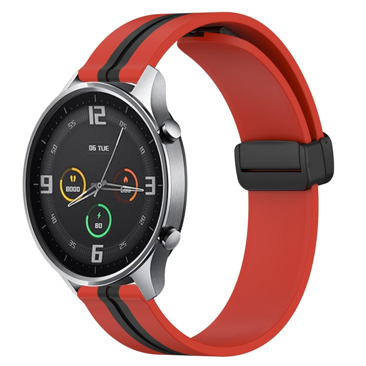 For Xiaomi MI Watch Color 22mm Folding Magnetic Clasp Silicone Watch Band