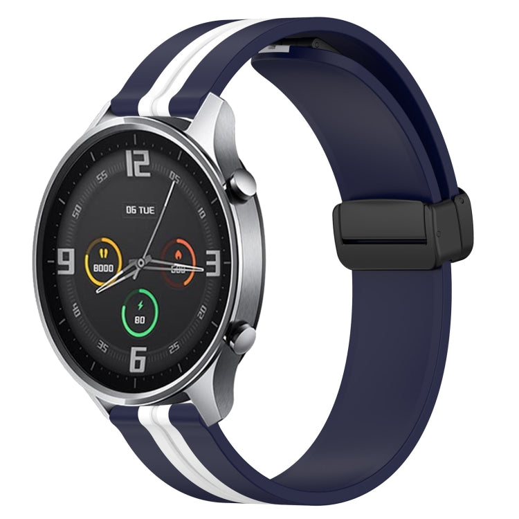 For Xiaomi MI Watch Color 22mm Folding Magnetic Clasp Silicone Watch Band