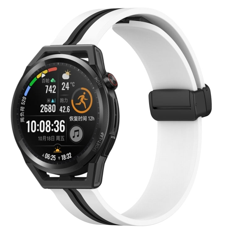 For Huawei Watch GT Runner 22mm Folding Magnetic Clasp Silicone Watch Band