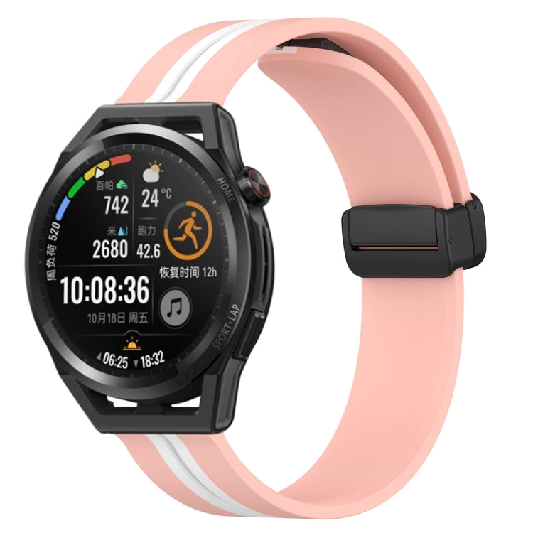 For Huawei Watch GT Runner 22mm Folding Magnetic Clasp Silicone Watch Band
