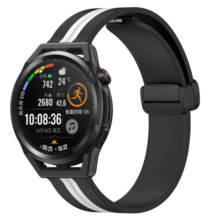 For Huawei Watch GT Runner 22mm Folding Magnetic Clasp Silicone Watch Band