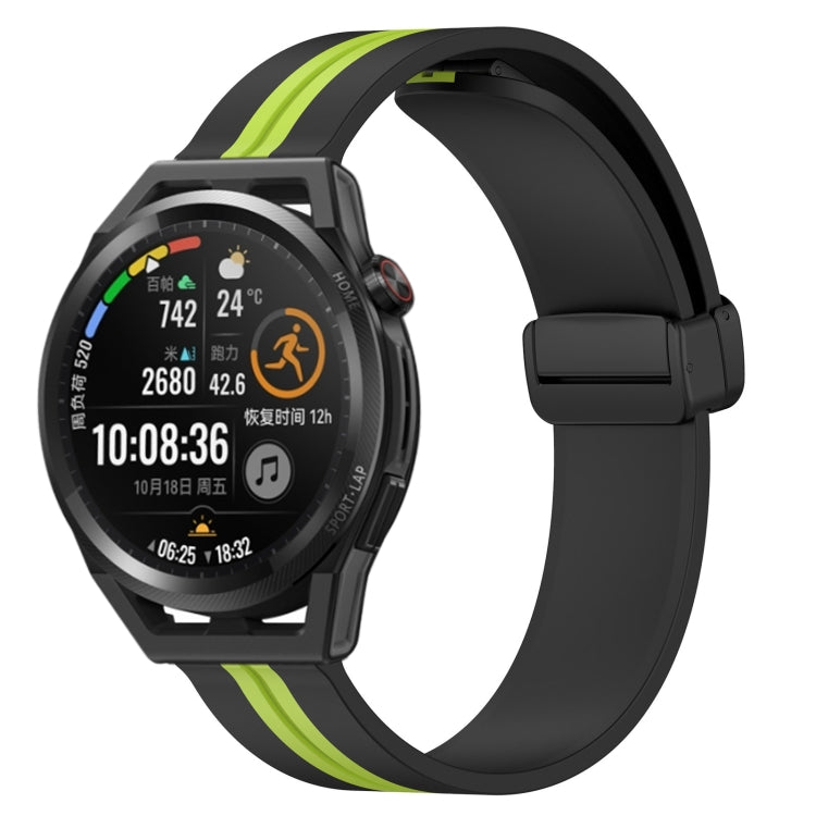 For Huawei Watch GT Runner 22mm Folding Magnetic Clasp Silicone Watch Band