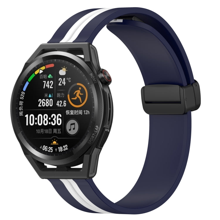 For Huawei Watch GT Runner 22mm Folding Magnetic Clasp Silicone Watch Band