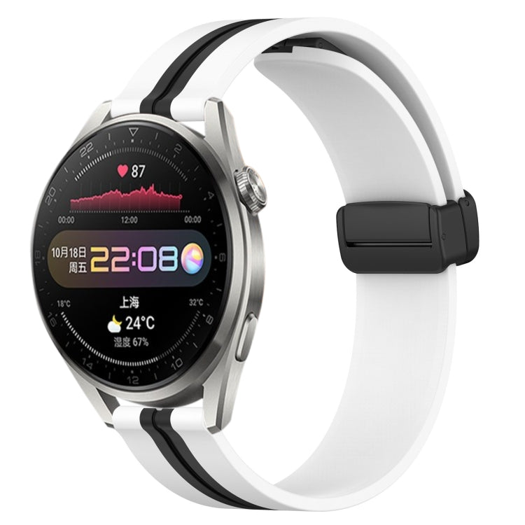 For Huawei Watch 3 Pro 22mm Folding Magnetic Clasp Silicone Watch Band