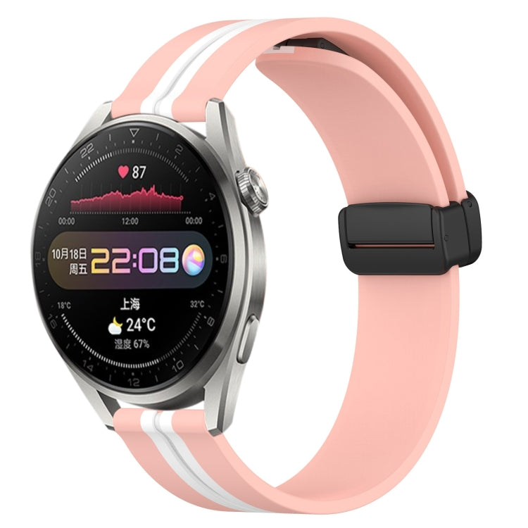 For Huawei Watch 3 Pro 22mm Folding Magnetic Clasp Silicone Watch Band