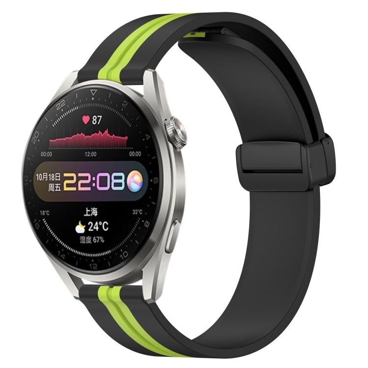 For Huawei Watch 3 Pro 22mm Folding Magnetic Clasp Silicone Watch Band