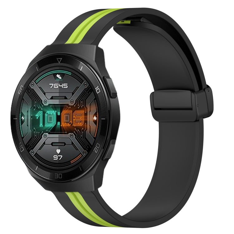 For Huawei Watch GT 2E 22mm Folding Magnetic Clasp Silicone Watch Band