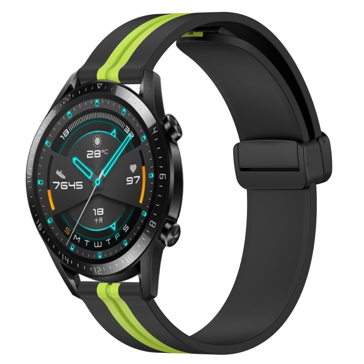 For Huawei GT2 46mm 22mm Folding Magnetic Clasp Silicone Watch Band