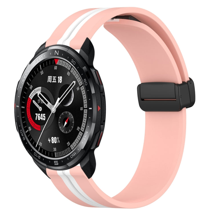 For Honor Watch GS Pro 22mm Folding Magnetic Clasp Silicone Watch Band