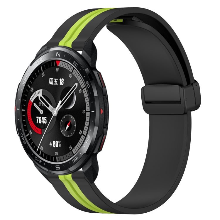 For Honor Watch GS Pro 22mm Folding Magnetic Clasp Silicone Watch Band