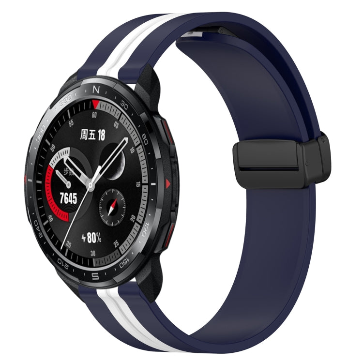For Honor Watch GS Pro 22mm Folding Magnetic Clasp Silicone Watch Band